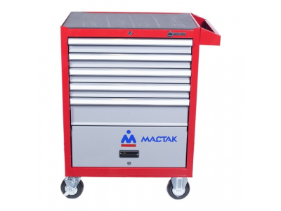 Тележка инструментальная, 5 ящиков и отсек, красная, МАСТАК