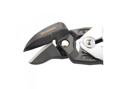 Ножницы по металлу"PIRANHA",усиленные,255 мм,прямой и правый рез,сталь-СrMo,двухкомп.рукоятки//GROSS