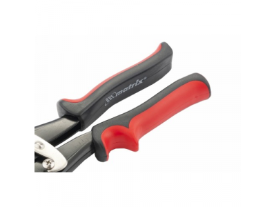 Ножницы по металлу, 250 мм, пряморежущие, обрезиненные рукоятки// MATRIX