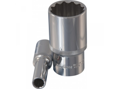 Головка торцевая 12 гранная глубокая 1/2"DR 19мм., Ombra 112219 от OMBRA Головка торцевая 12 гранная глубокая 1/2"DR 19мм., Ombra 112219
