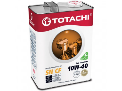 Полусинтетическое моторное масло TOTACHI Eco Gasoline SN/CF 10W-40 4л
