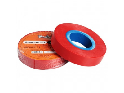 Изолента ПВХ, красная, 15 мм, 20 м AIRLINE