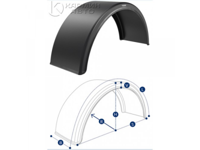 DOMAR dk1550 крыло пластиковое 550x600х1280 для малотоннажных тс